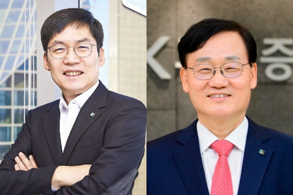 KDB산업은행과 한국수출입은행의 새 수장이 임명되면서&nbsp;국책은행 인사의 마지막 퍼즐로 남아있는 기업은행장 인선에 관심이 쏠리고 있다. 사진은 김형일 기업은행 전무이사(왼쪽)와 서정학 IBK투자증권 대표이사.&nbsp;