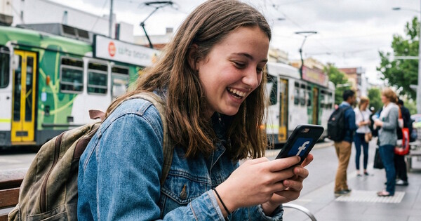 16세 미만 호주 청소년의 사회관계망서비스(SNS) 사용을 금지하는 법안이 호주에서 시행된다. 사진은 AI로 만든 이미지 ⓒ 허프포스트코리아.