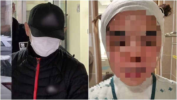 특수상해 혐의로 구속된 40대 남성과 중화상을 입은 태국인 아내.&nbsp;ⓒ뉴스1, 페이스북 갈무리&nbsp;