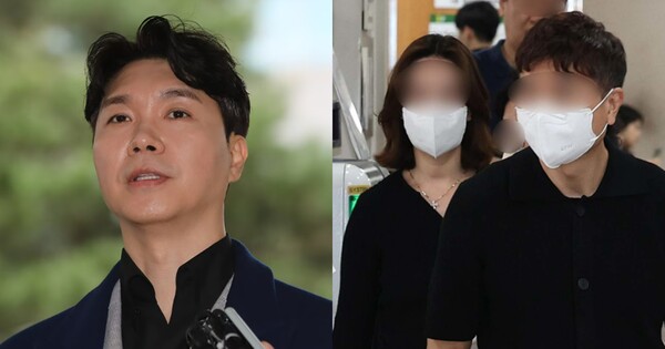 방송인 박수홍(왼쪽), 박수홍 친형 부부. ⓒ뉴스1