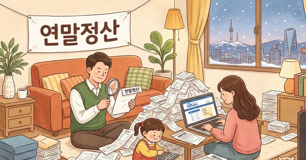 13월의 월급이라 불리는 연말정산 시즌이 다가오고 있다. 사진은 AI로 생성한 이미지 ⓒ 허프포스트코리아