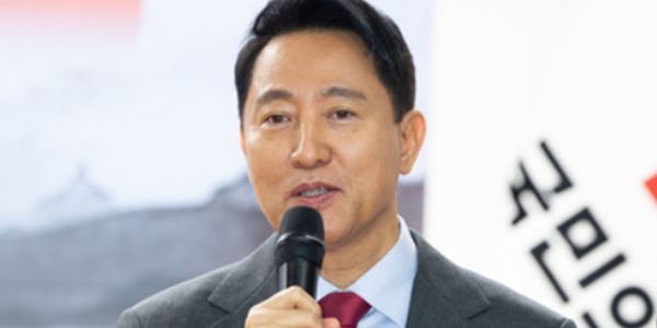 오세훈 서울시장이 1일 서울 여의도 당사에서 열린 2026 국민의힘 신년인사회에서 인사말을 하고 있다. ⓒ뉴스1