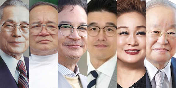 이건희 삼성그룹 창업회장과 아들 이맹희 CJ그룹 명예회장의 가족들.