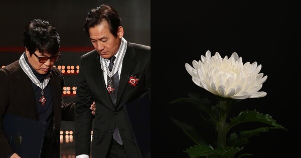 조용필과 故안성기(왼쪽), 사진 자료. ⓒ연합뉴스, 어도비스톡