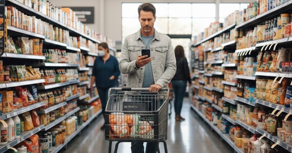 이런 쇼핑 모습이 과거의 일이 될지도 모른다. 사진은 이해를 돕기 위해 AI로 생성한 이미지. ⓒ 허프포스트코리아