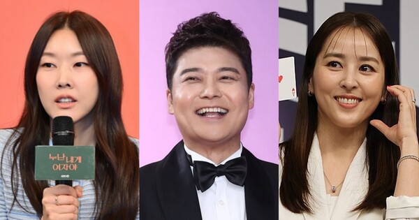 모델 한혜진(왼쪽), 방송인 전현무(중앙), 배우 한혜진(오른쪽). ⓒ연합뉴스