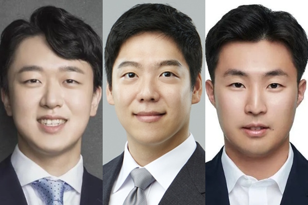 (왼쪽부터) 신상열 농심 미래사업실장 부사장, 담서원 오리온 전략경영본부장 부사장, 전병우 삼양라운드스퀘어 전무가 그룹의 미래 먹거리를 책임지고 있다. ⓒ그래픽 허프포스트코리아