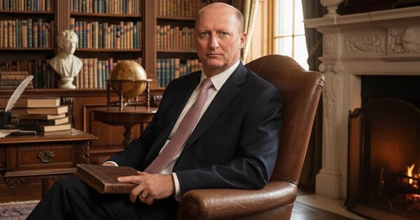 그레그 에이블 버크셔해서웨이 최고경영자 모습. 사진은 이해를 돕기 위해 AI로 생성한 이미지를 재편집하 것. ⓒ 허프포스트코리아