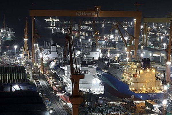 한화오션 거제조선소 전경. ⓒ 한화오션.