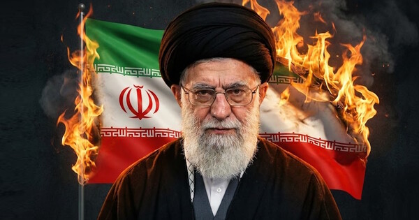 아야톨라 알리 하메네이 이란 최고지도자. 사진은 이해를 돕기 위해 AI로 생성한 이미지를 재편집한 것. ⓒ 허프포스트코리아