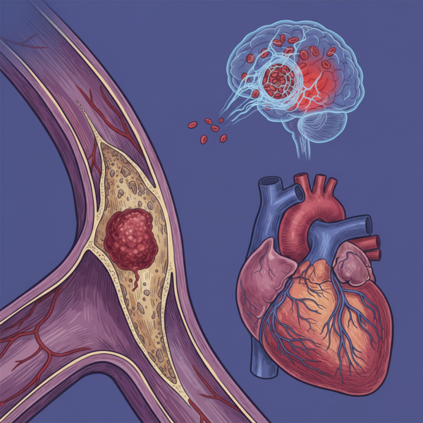 심뇌혈관질환은 겨울철에 발병 위험이 높다. AI로 제작한 심장과 혈관 이미지. ⓒ허프포스트코리아