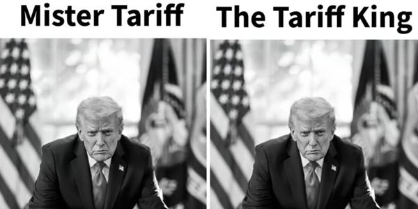 도널드 트럼프 대통령이 17일(현지시각) 자신의 사회관계망서비스 트루프 소셜에 올린 '관세왕' 사진. ⓒ트럼프 트루스소셜 갈무리