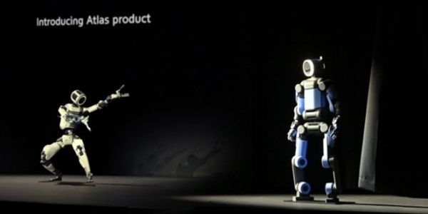 현대차그룹이 지난 5일 세계 최대 IT·가전 전시회 CES 2026에서 휴머노이드 로봇 ‘아틀라스’를 공개하고 있다. ⓒ현대차그룹