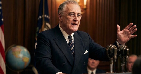 프랭클린 D. 루즈벨트 전 미국 대통령. 사진은 이해를 돕기 위해 AI로 생성한 이미지를 재편집한 것. ⓒ 허프포스트코리아