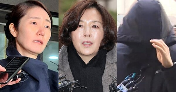 강선우 무소속 의원(왼쪽),&nbsp;김경 서울시의원(중앙),&nbsp;강 의원의 전 보좌관 남씨(오른쪽). ⓒ연합뉴스