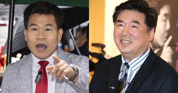 전한길씨(왼쪽)와 고성국씨. ⓒ 연합뉴스