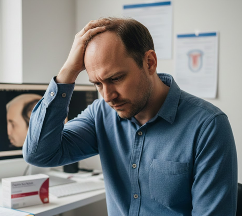 AI로 생성한 탈모로 고민하는 남자. ⓒ허프포스트코리아