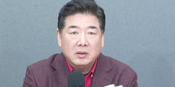 보수유튜버 고성국씨가 9일 라이브 방송을 하고 있다. ⓒ고성국TV 갈무리