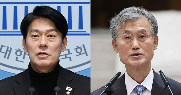 한민수 더불어민주당 의원(왼쪽),&nbsp;조희대 대법원장. ⓒ연합뉴스