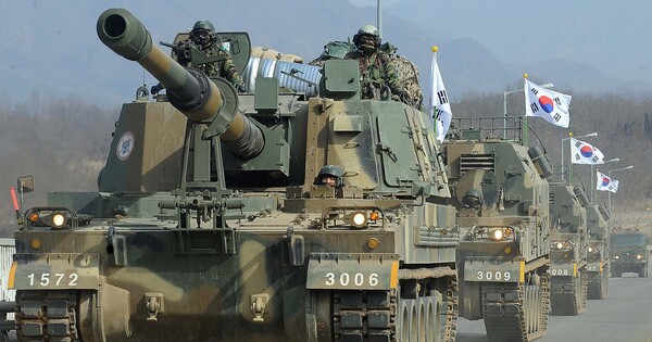 24일 한화에어로스페이스가 K9A1 자주포 1문 보유를 승인받으면서 국내 방산업체 최초로 방산물자 자체 생산·보유 제도의 수혜를 받게 됐다. 사진은 K9 자주포의 모습. ⓒ 대한민국 국군