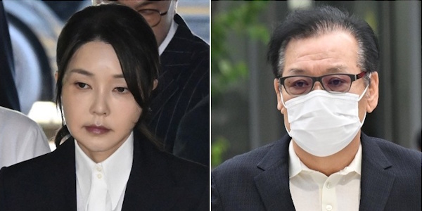 윤석열 전 대통령 배우자 김건희씨와 '건진법사' 전성배씨. ⓒ 연합뉴스