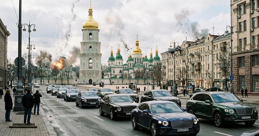 우크라이나 수도 '6억대 슈퍼카' 벤틀리 판매 유럽 3위 : 권력층 부패로 전쟁지원금이 줄줄 샌다