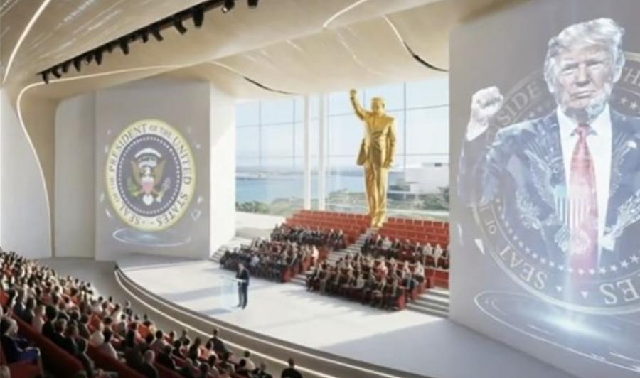 화장실까지 황금으로 칠하는 트럼프 미국 대통령에게 바치는 작품들 : 24K 도금 벗겨낸 날카로운 풍자