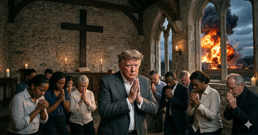 [허프 US] '백악관 신앙실'이 부활절을 앞둔 고난주간에 트럼프 대통령을 예수에 비유했다