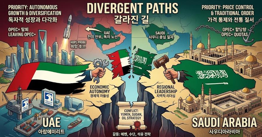 UAE의 OPEC 탈퇴로 '중동 에너지판' 흔들린다 : 이제 사우디 홀로 OPEC 이끈다