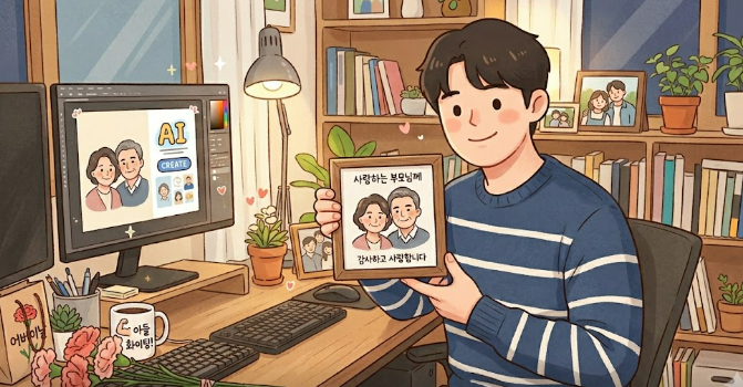 AI시대를 맞아 달라지는 어버이날 효도의 방식 : 박사 학위 사진부터 맞춤형 이모티콘까지