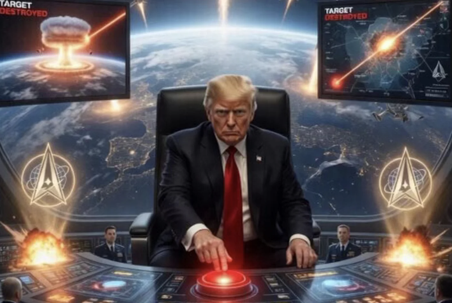 [허프 US] 미국 독립 250주년 기도행사 열리던 날, 트럼프는 AI 우주전쟁에 몰두했다 : 스타워즈풍 AI 이미지 연속 게시