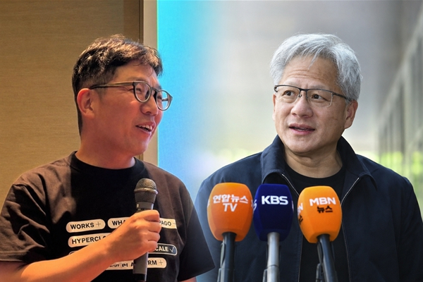 네이버클라우드 김유원 대표 엔비디아 젠슨 황 CEO '삼소 회동'에 바빠졌다 : 내부 의존도 77%의 벽 깨고 글로벌 AI 팩토리 도약할까