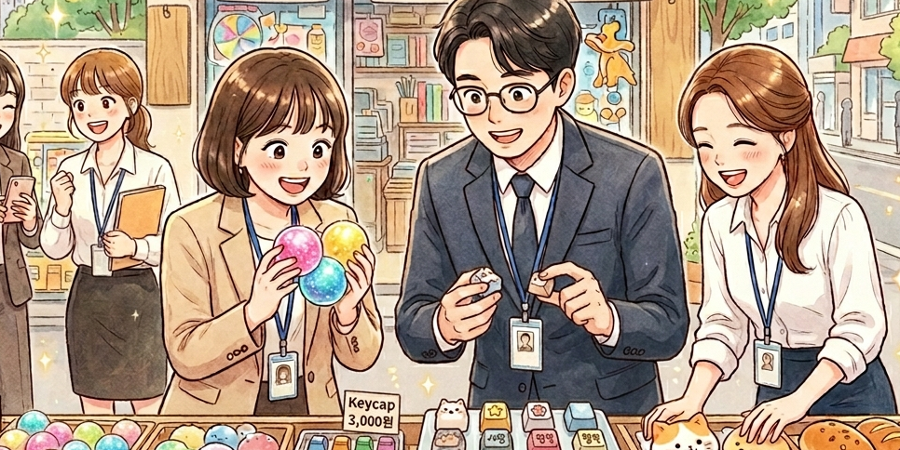 말랑이, 왁뿌볼, 키캡, 디지털 시대에 장난감 찾는 '어른이' : 2030 직장인의 애잔한 스트레스 해소법