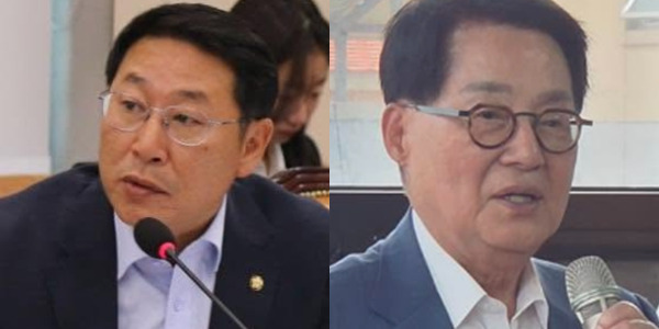 박지원 민주당 의원의 '정청래 불출마' 요구는 이중 플레이인가 : 김영환 줄타기도 아니고 하나로 정하라