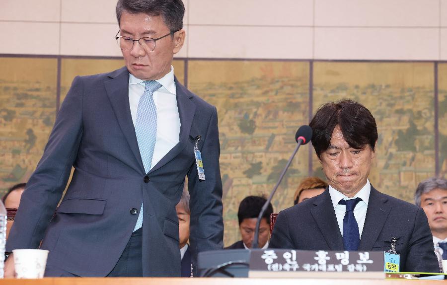 '고대 카르텔'부터 '빵집 면접'까지 축협 청문회에 질타 쏟아졌다 :  홍명보 38억 연봉 절대 아냐