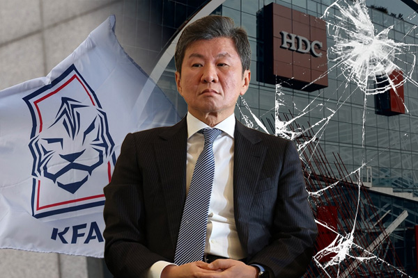 [영상] '축구협회 오명' 상징 된 정몽규, 도마 위 오른 HDC 경영 투명성