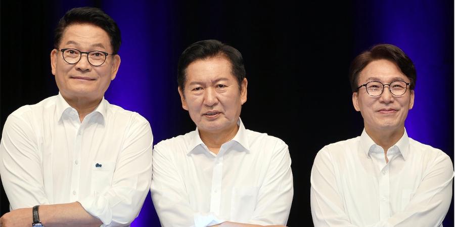 김민석·송영길 후보가 정청래 후보에 던진 질문의 '수준' : 대기업 오너 만나봤나, 국정과제 1호 아나