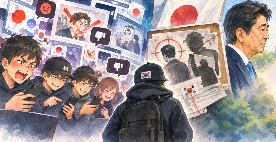 '아베 암살 영화' 각본 논란으로 제작 중단, '진범은 한국인' 설정 : 일본 미디어의 '혐한' 계보