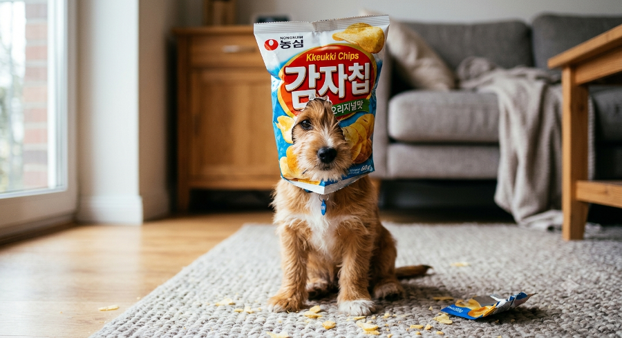 [허프 US] 무심코 지나친 과자 봉지가 반려견의 목숨 앗아갈 수 있다 : 전문가가 전하는 예방법