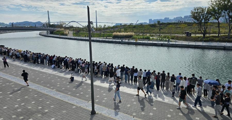 스타 상어 부캉이가 북항 친수공원 인공수로 머문 지 28일이다 : 황당 민원에 공무원들 '진땀'