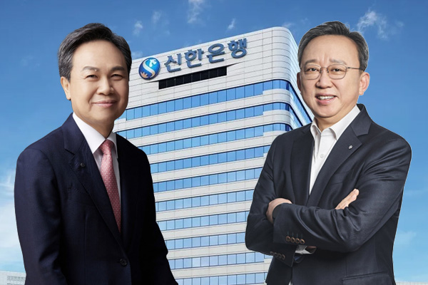 신한은행장 정상혁 첫 '3연임' 가나 : 성사 땐 진옥동 신한금융지주 회장과 동시 '임기 졸업', 금융당국 '연임 관행' 비판은 악재